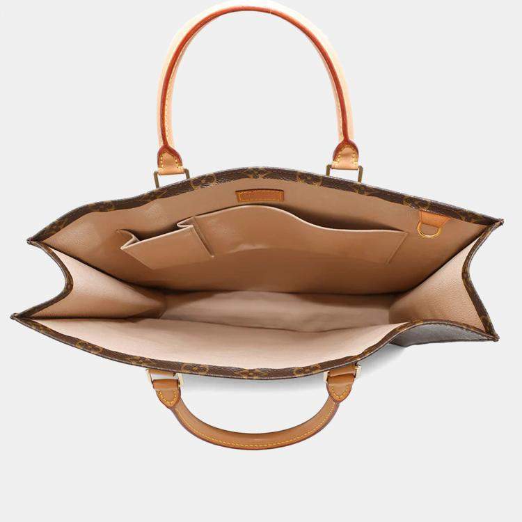 Pre Owned Louis Vuitton Sac Plat Brown Monogram Canvas Bag