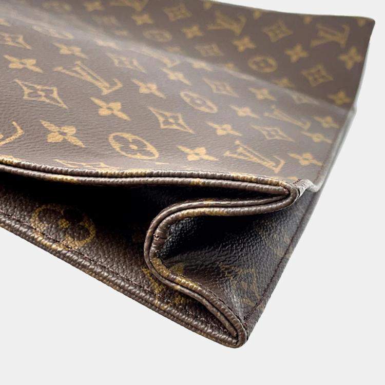 Pre Owned Louis Vuitton Sac Plat Brown Monogram Canvas Bag