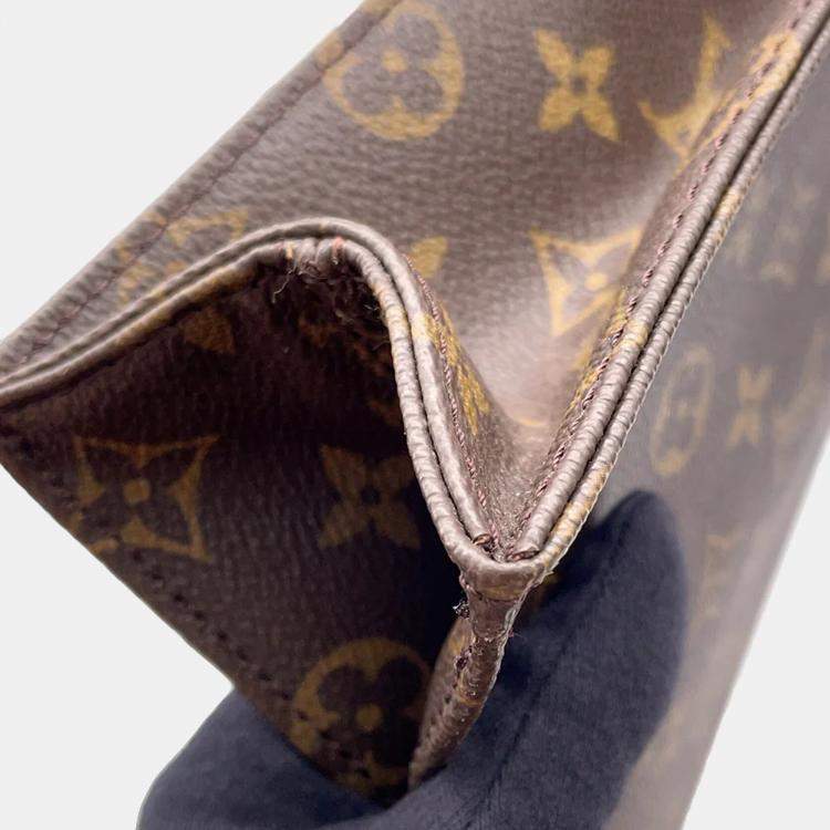 Pre Owned Louis Vuitton Sac Plat Brown Monogram Canvas Bag