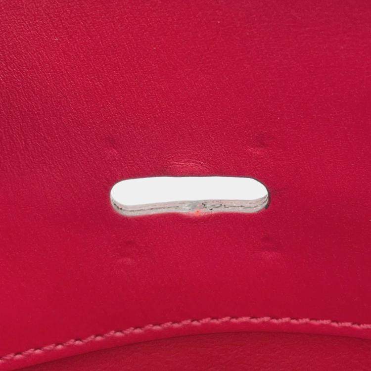 Pre Owned Louis Vuitton City Steamer MM Ruby Leather Satchel Bag