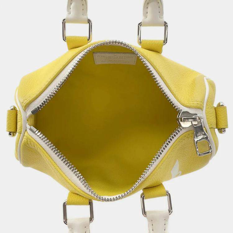 Pre Owned Louis Vuitton Everyday Lv Keepall XS Yellow Leather Duffel Bag
