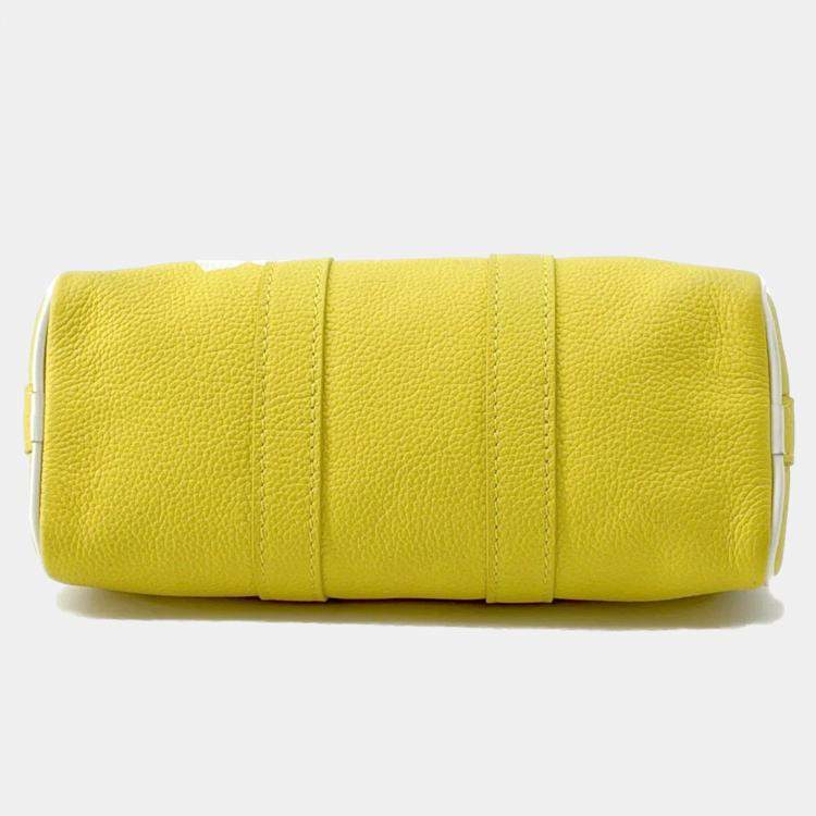 Pre Owned Louis Vuitton Everyday Lv Keepall XS Yellow Leather Duffel Bag