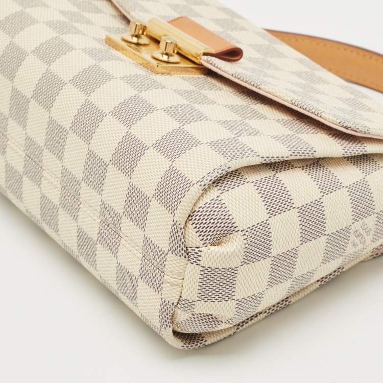 Pre Owned Louis Vuitton Damier Azur Canvas Croisette Bag
