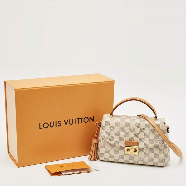 Pre Owned Louis Vuitton Damier Azur Canvas Croisette Bag