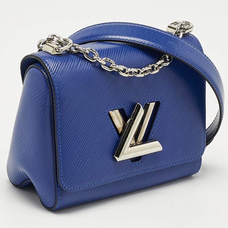 Pre Owned Louis Vuitton Blue Sapir Epi Leather Twist PM Bag