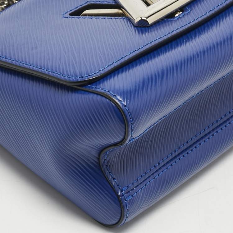 Pre Owned Louis Vuitton Blue Sapir Epi Leather Twist PM Bag