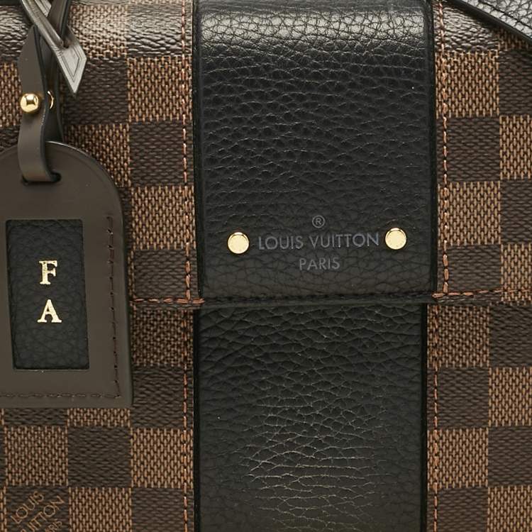 Pre Owned Louis Vuitton Black Damier Ebene Canvas Bond Street BB Bag 