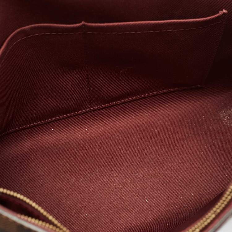 Pre Owned Louis Vuitton Bordeaux Damier Ebene Canvas Bond Street Bag