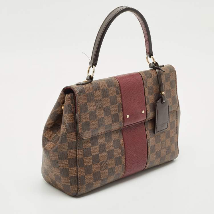 Pre Owned Louis Vuitton Bordeaux Damier Ebene Canvas Bond Street Bag