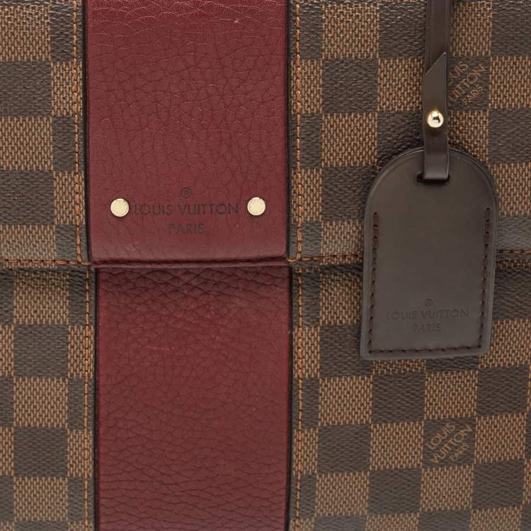 Pre Owned Louis Vuitton Bordeaux Damier Ebene Canvas Bond Street Bag