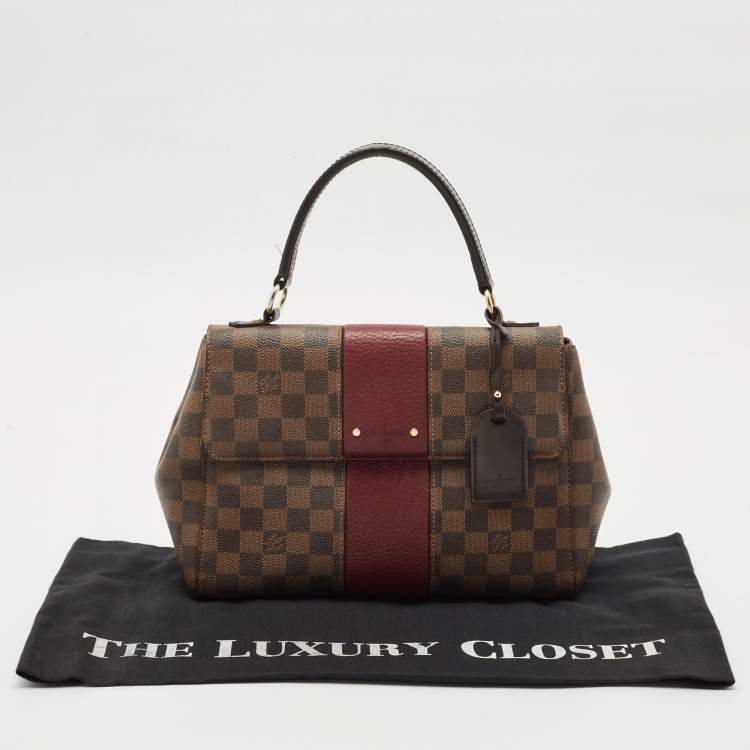 Pre Owned Louis Vuitton Bordeaux Damier Ebene Canvas Bond Street Bag
