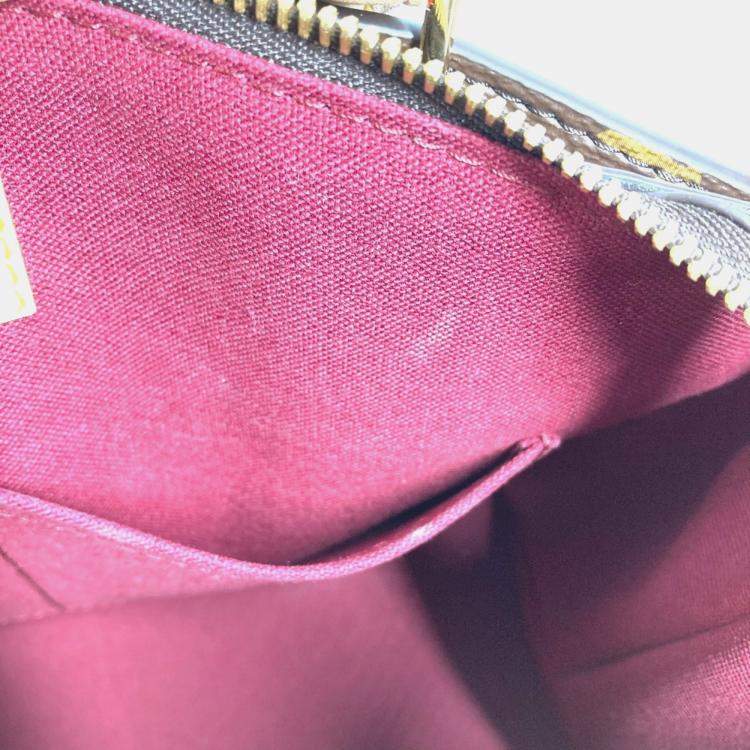 Pre Owned Louis Vuitton Petit Palais PM Brown Monogram Canvas Tote Bag