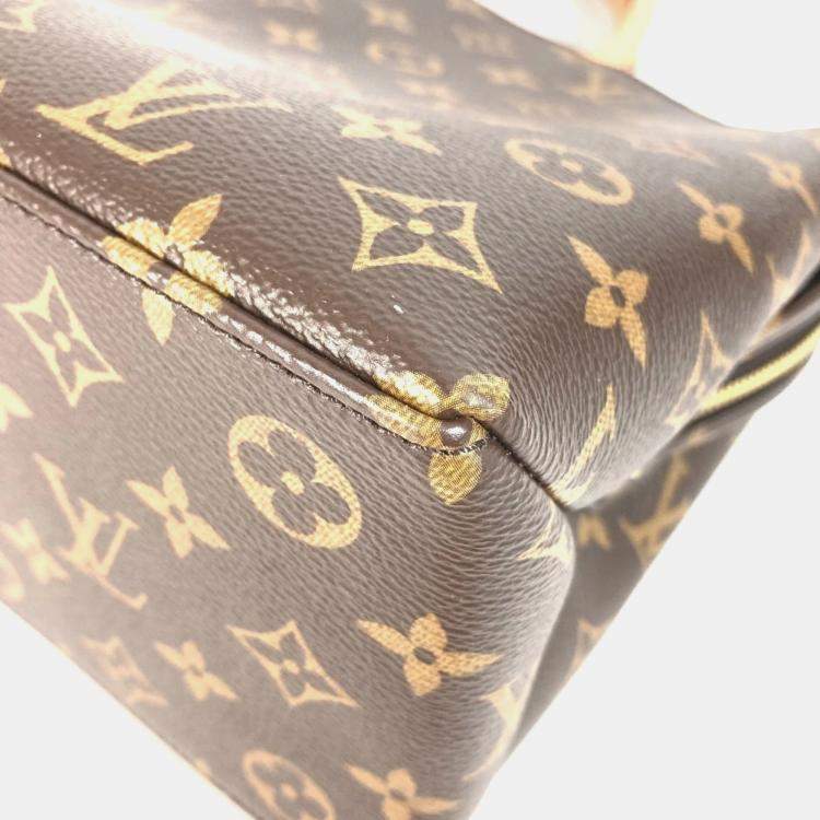 Pre Owned Louis Vuitton Petit Palais PM Brown Monogram Canvas Tote Bag