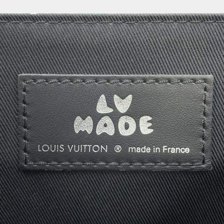 Pre Owned Louis Vuitton x Nigo Besace Tokyo Black Monogram Denim and Taurillon Leather Shoulder Bag