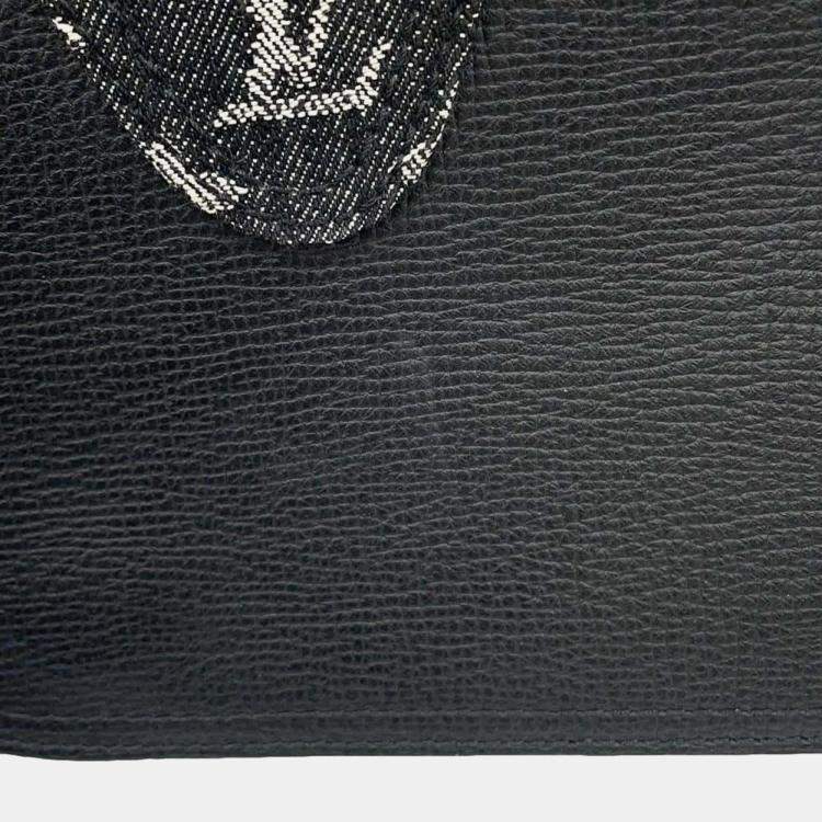 Pre Owned Louis Vuitton x Nigo Besace Tokyo Black Monogram Denim and Taurillon Leather Shoulder Bag
