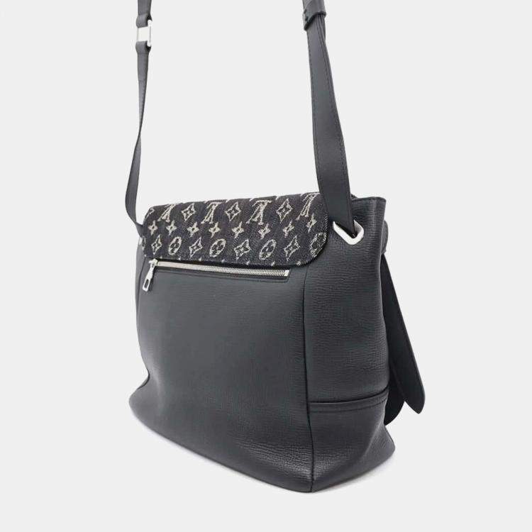Pre Owned Louis Vuitton x Nigo Besace Tokyo Black Monogram Denim and Taurillon Leather Shoulder Bag