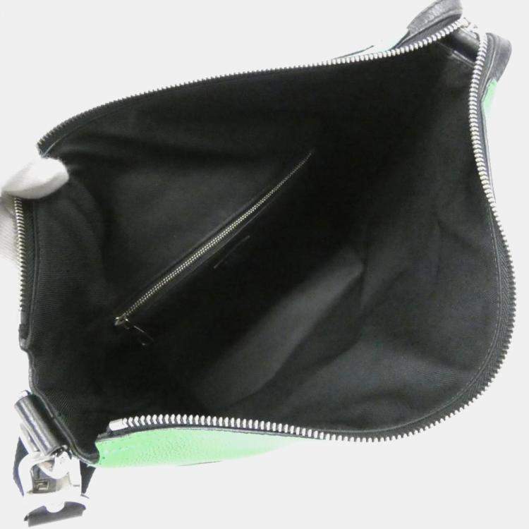 Pre Owned Louis Vuitton Cruiser Green Leather Shoulder Bag