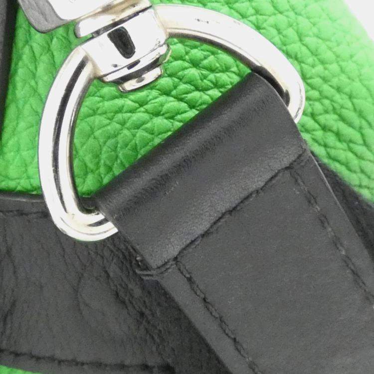 Pre Owned Louis Vuitton Cruiser Green Leather Shoulder Bag