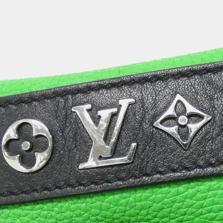 Pre Owned Louis Vuitton Cruiser Green Leather Shoulder Bag