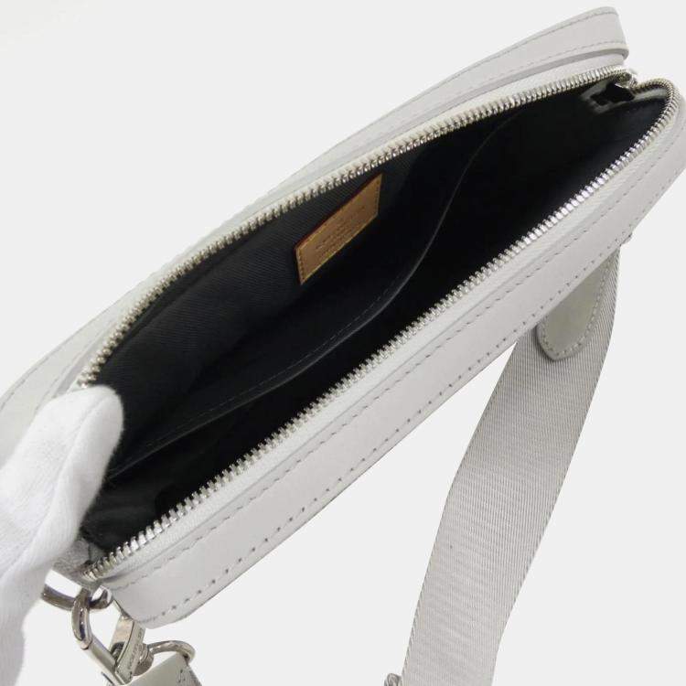 Pre Owned Louis Vuitton Trio Messenger Light Grey Damier Canvas Shoulder Bag