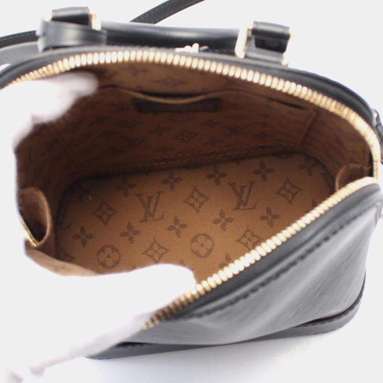 Pre Owned Louis Vuitton Alma Black Epi Leather Backpack