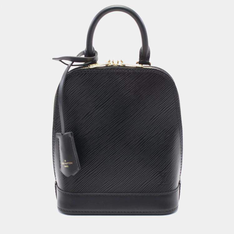 Pre Owned Louis Vuitton Alma Black Epi Leather Backpack
