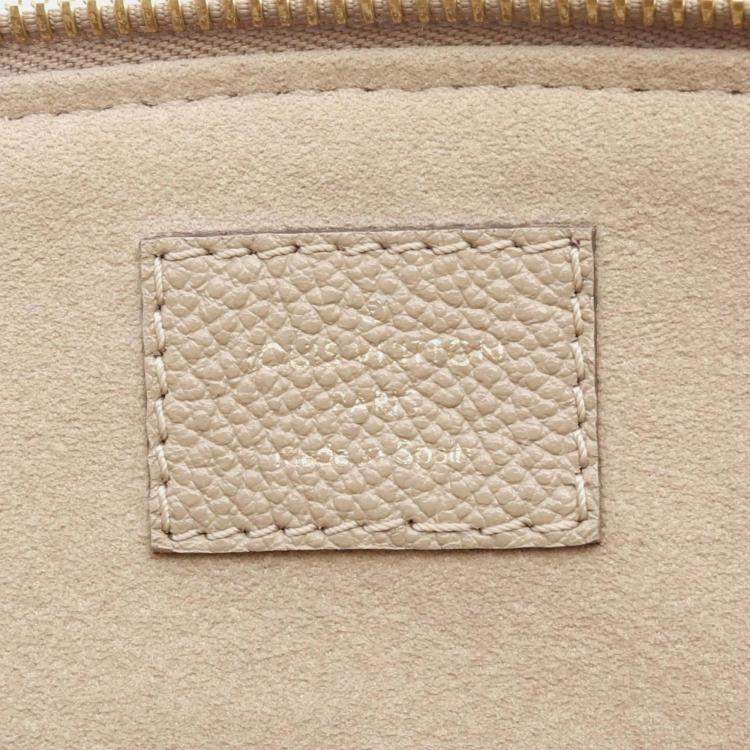 Pre Owned Louis Vuitton Petit Palais PM Tourterelle Monogram Empreinte Leather Handbag