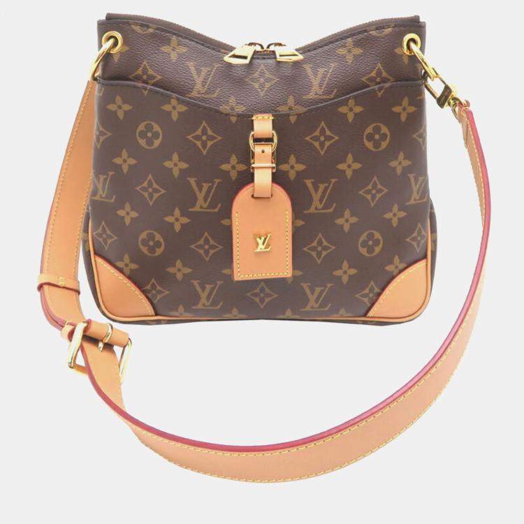 Pre Owned Louis Vuitton Odeon NM PM Brown Monogram Canvas Shoulder Bag