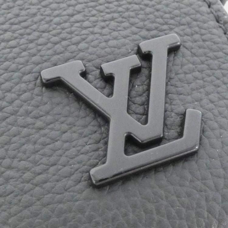 Pre Owned Louis Vuitton Aerogram Black Leather Shoulder Bag
