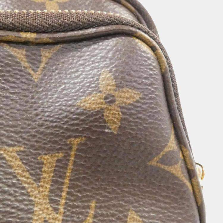 Pre Owned Louis Vuitton Utility Brown Monogram Canvas Crossbody Bag