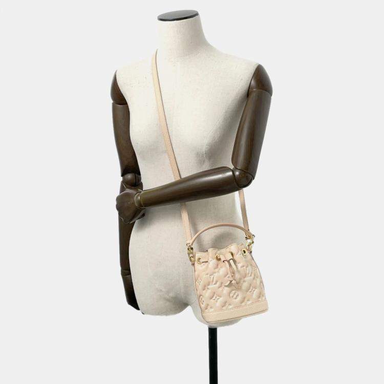 Pre Owned Louis Vuitton Nano Noe Summer Stardust Monogram Empreinte Leather Handbag
