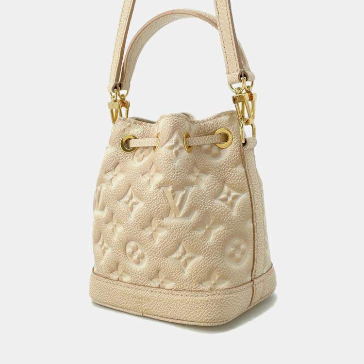 Pre Owned Louis Vuitton Nano Noe Summer Stardust Monogram Empreinte Leather Handbag