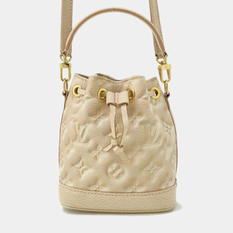 Pre Owned Louis Vuitton Nano Noe Summer Stardust Monogram Empreinte Leather Handbag