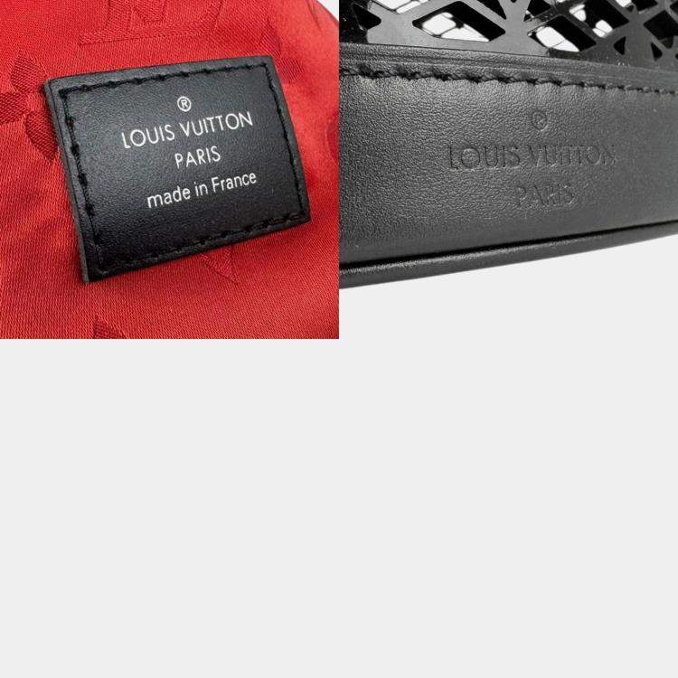 Pre Owned Louis Vuitton Lace Bucket PM Black Monogram Patent Leather Handbag