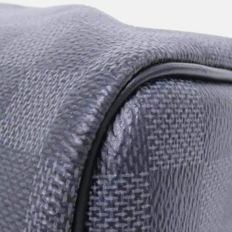 Pre Owned Louis Vuitton Keepall Bandouliere 55 Damier Graphite Boston Bag