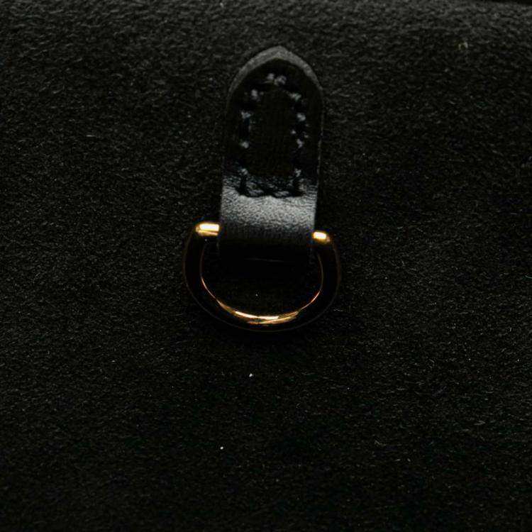 Pre Owned Louis Vuitton Monogram OnTheGo GM Black White Blue Canvas Leather Tote Bag 