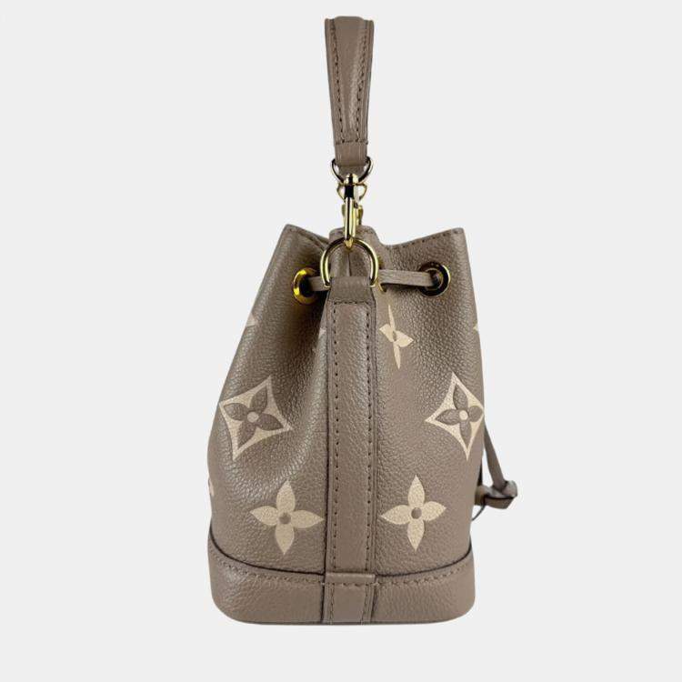 Pre Owned Louis Vuitton Nano Noe Bicolor Monogram Empreinte Shoulder Bag 