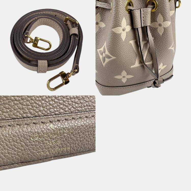 Pre Owned Louis Vuitton Nano Noe Bicolor Monogram Empreinte Shoulder Bag 