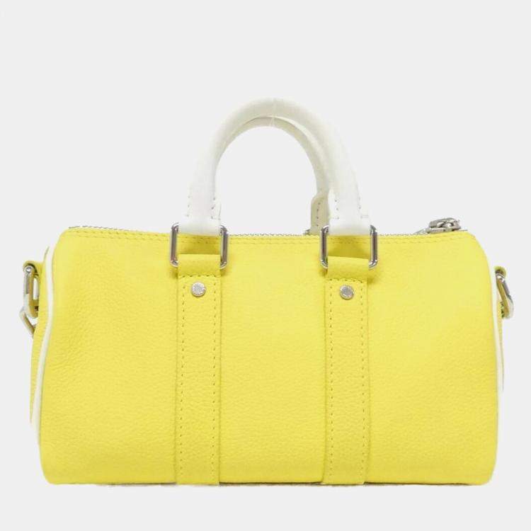Pre Owned Louis Vuitton Keepall XS Yellow Everyday LV Boston Bag