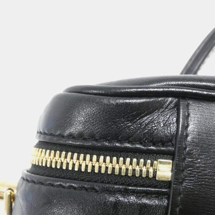 Pre Owned Louis Vuitton Ink Vanity PM Balck Lambskin Monogram Bag