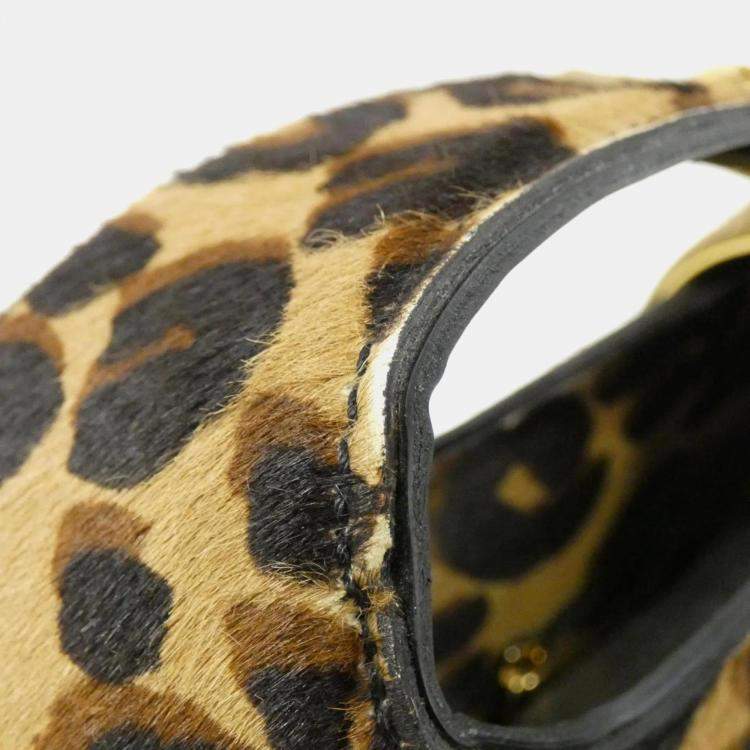 Pre Owned  Louis Vuitton Polly Brown Monogram Leopard Shoulder Bag