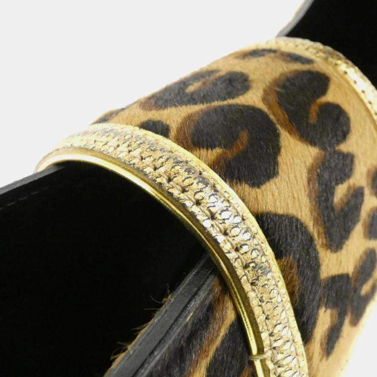 Pre Owned  Louis Vuitton Polly Brown Monogram Leopard Shoulder Bag