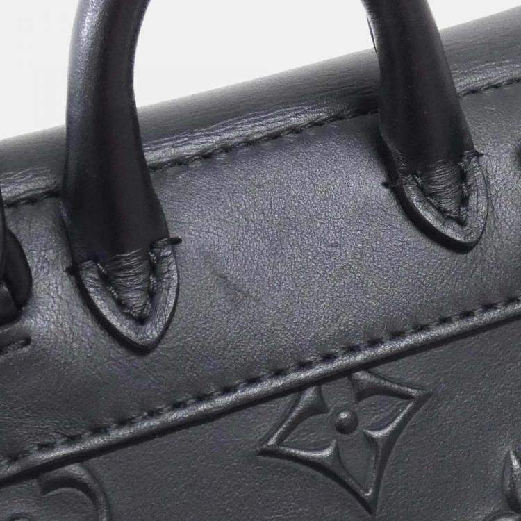 Pre Owned Louis Vuitton Monogram Seal Steamer XS Black Bag