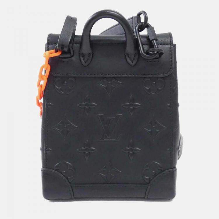 Pre Owned Louis Vuitton Monogram Seal Steamer XS Black Bag
