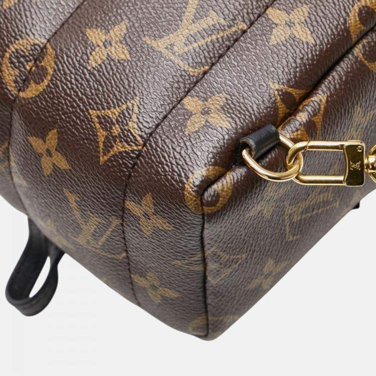 Pre Owned Louis Vuitton Palm Springs Mini Brown Black PVC Leather Backpack