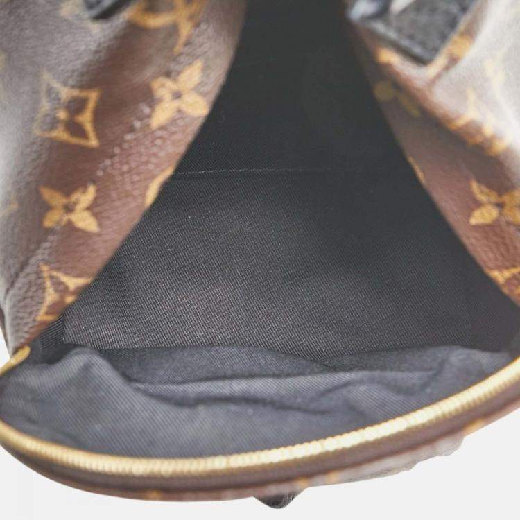 Pre Owned Louis Vuitton Palm Springs Mini Brown Black PVC Leather Backpack