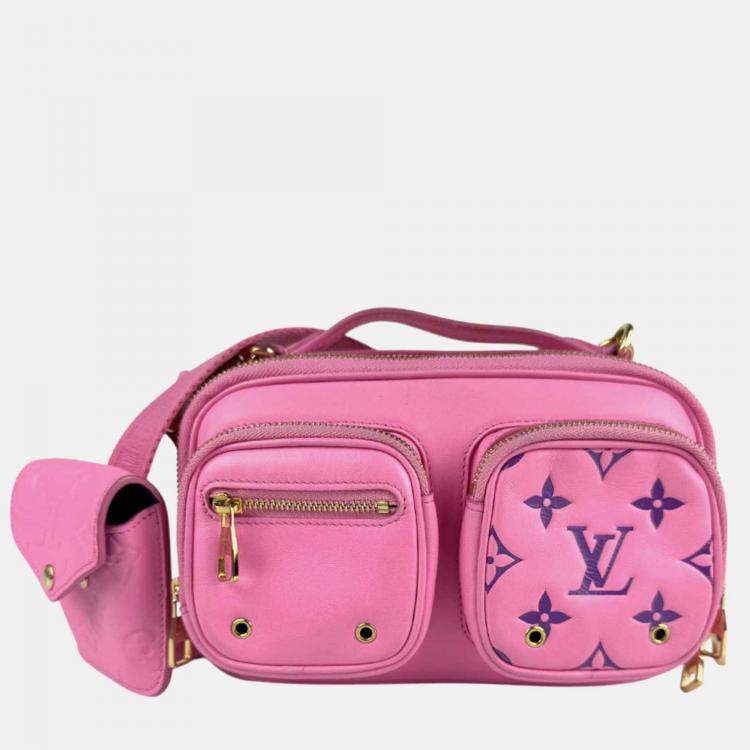 Pre Owned Louis Vuitton Utility Rose Leather Shoulder Bag