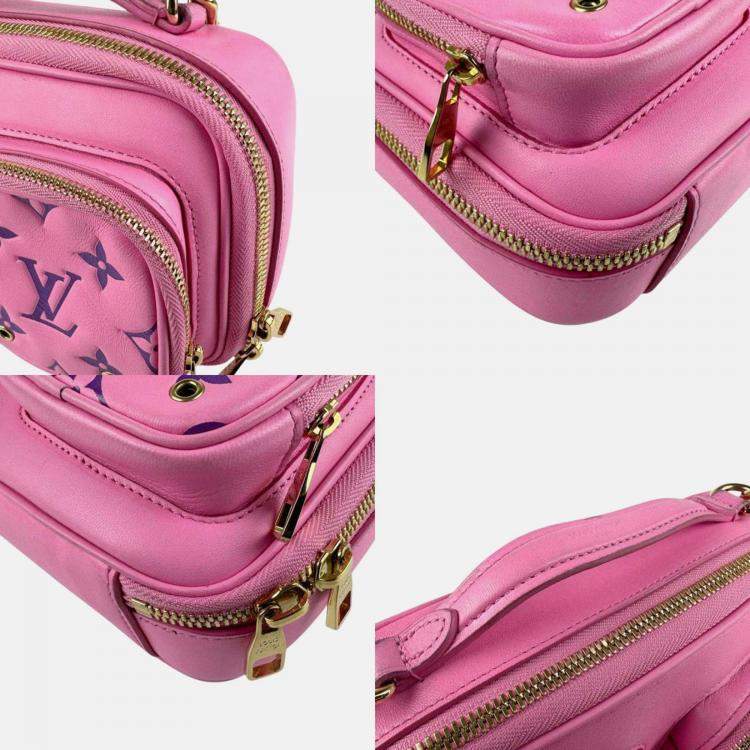 Pre Owned Louis Vuitton Utility Rose Leather Shoulder Bag