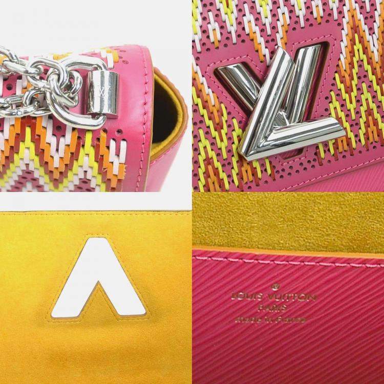 Pre Owned Louis Vuitton Twist MM Pink Multicolor Epi Leather Shoulder Bag