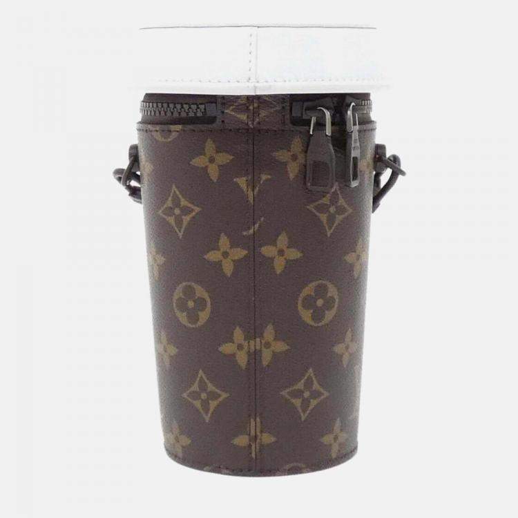 Pre Owned Louis Vuitton Everyday LV Coffee Cup Brown Coated Canvas Shoulder Bag